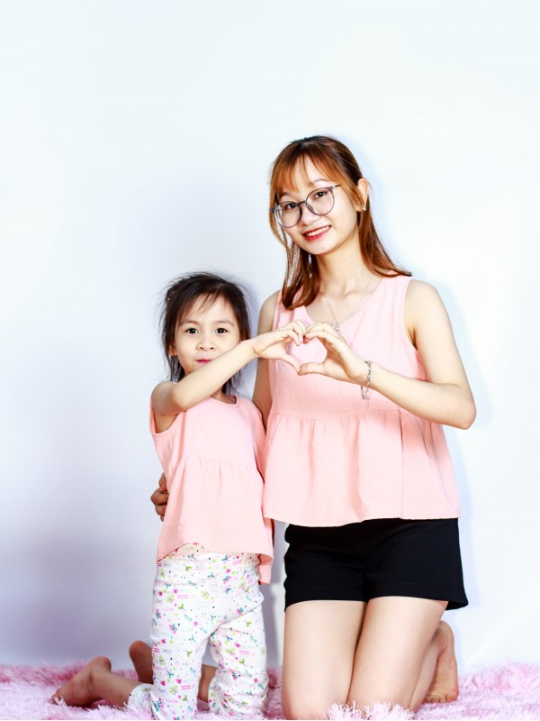 Áo sát nách người lớn Hồng M