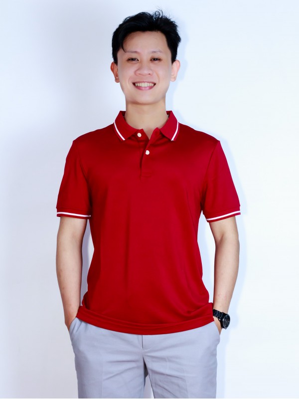 Áo Polo nam màu đỏ đô size L