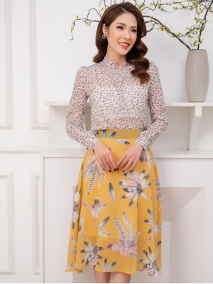 Chân váy xòe lông công  vàng size L