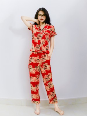 Bộ Pijama ngắn tay Đỏ S