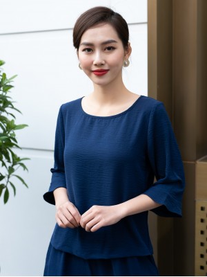 Bộ trung niên tay lỡ Xanh than Size L