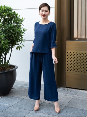 Bộ trung niên tay lỡ Xanh than Size 2XL