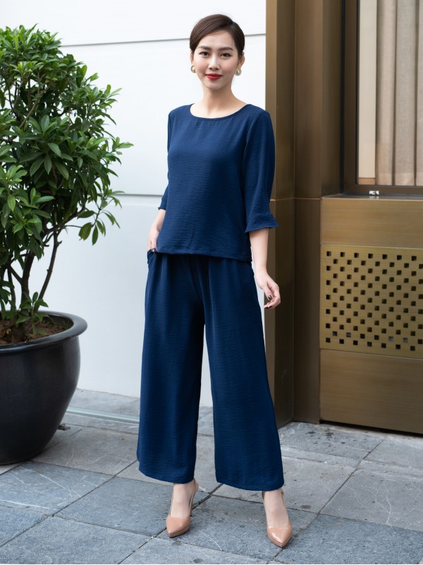 Bộ trung niên tay lỡ Xanh than Size 2XL