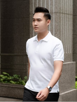 Áo Polo nam Pique Trắng M