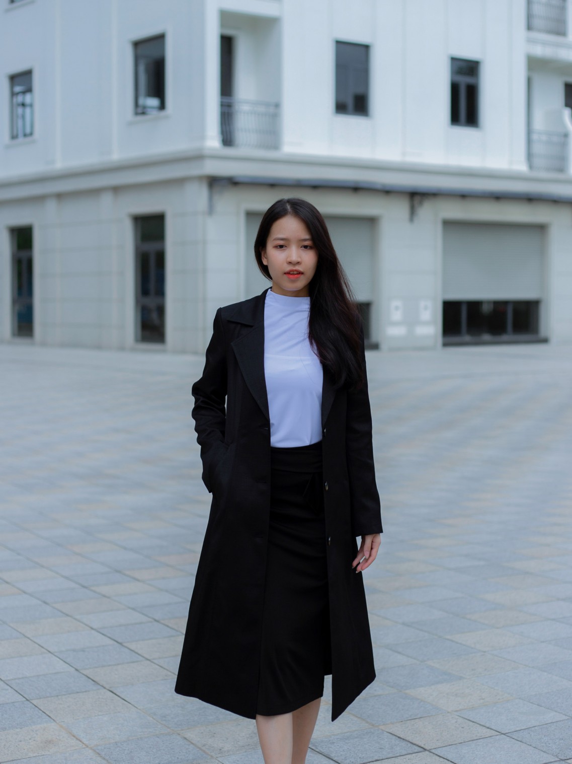 Áo Khoác dạ Limen Nữ Đen L