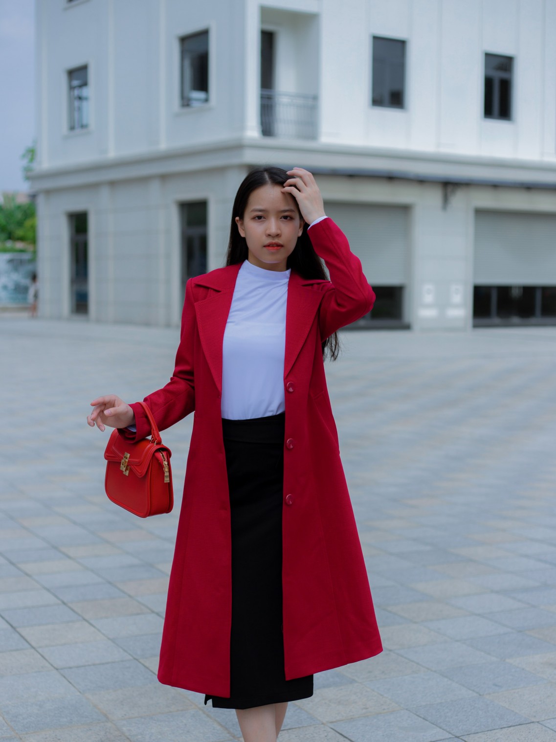 Áo Khoác dạ Limen Nữ Đỏ M