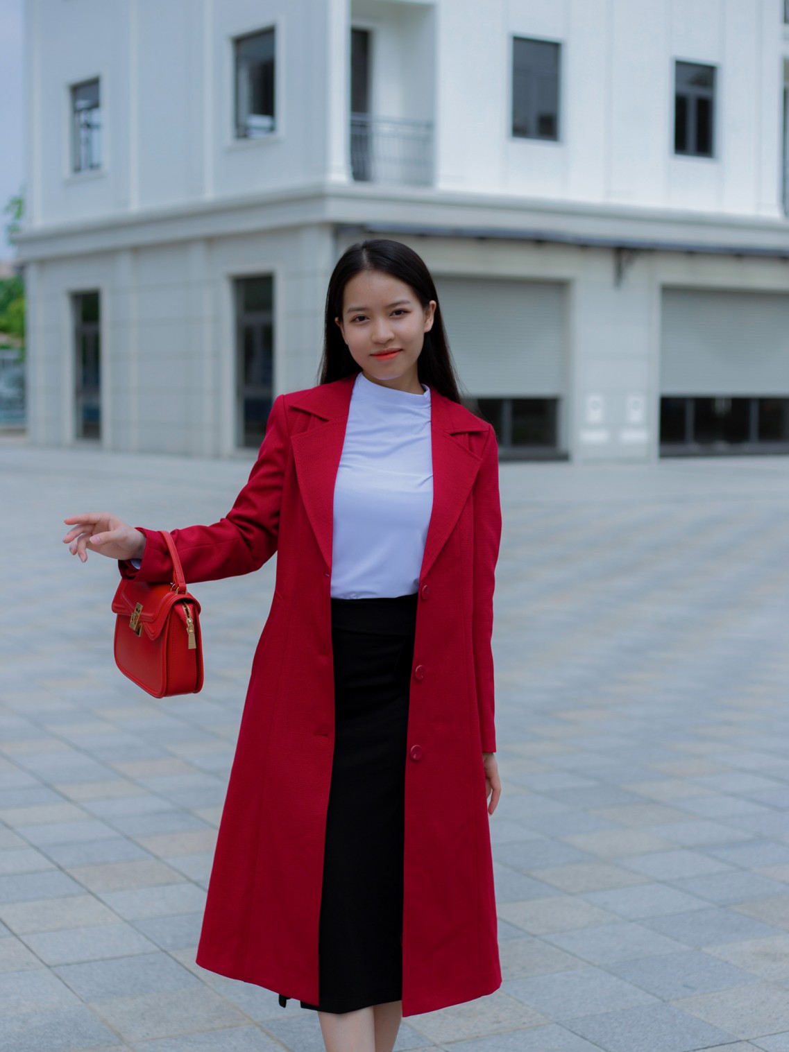 Áo Khoác dạ Limen Nữ Đỏ M