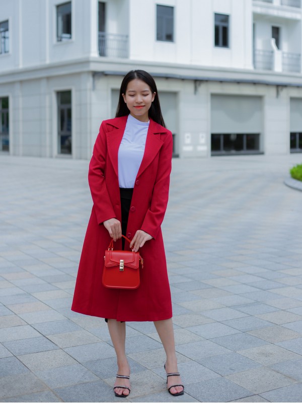 Áo Khoác dạ Limen Nữ Đỏ M