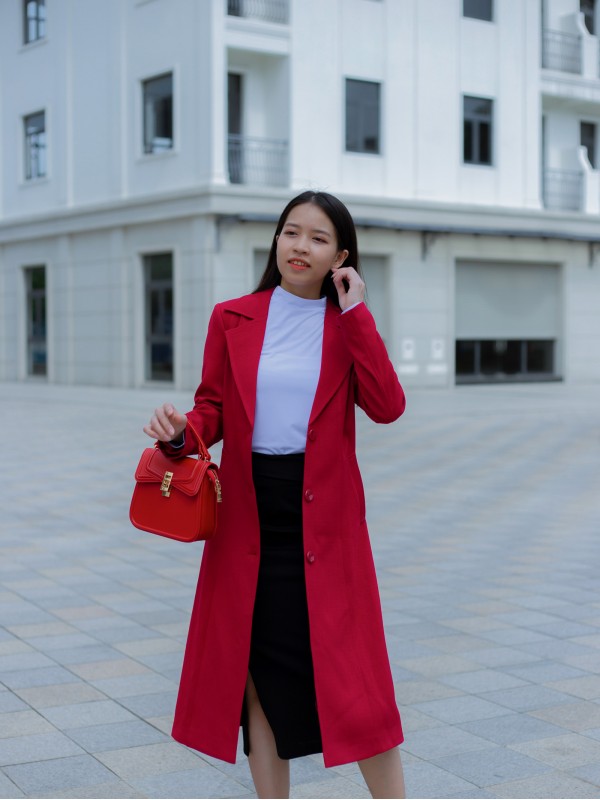 Áo Khoác dạ Limen Nữ Đỏ S