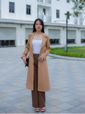 Áo Khoác dạ Limen Nữ Nâu XL