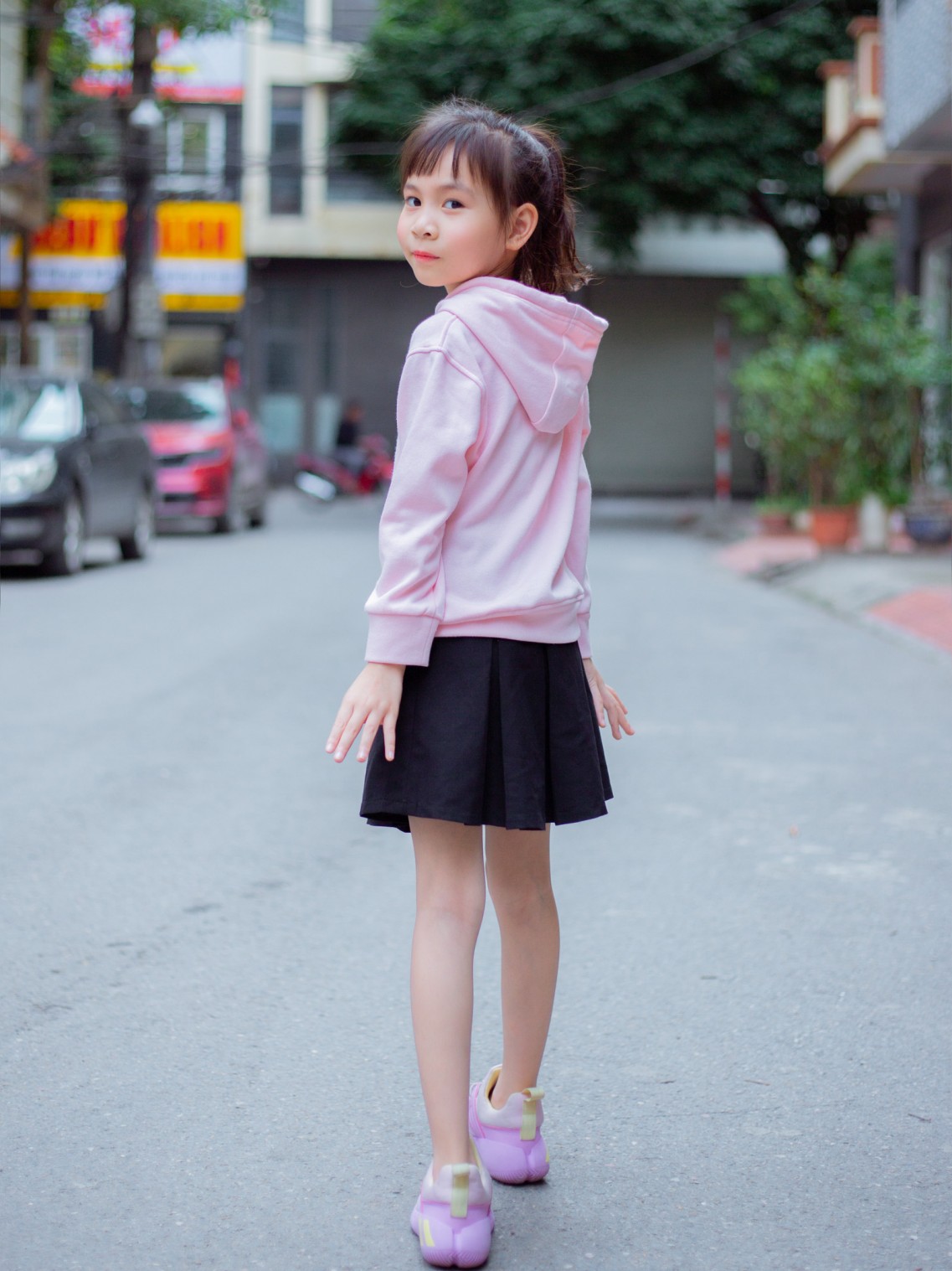 Áo Hoodie in chữ YEAH Hồng 100