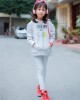 Áo Hoodie in chữ LITTLE Ghi 100