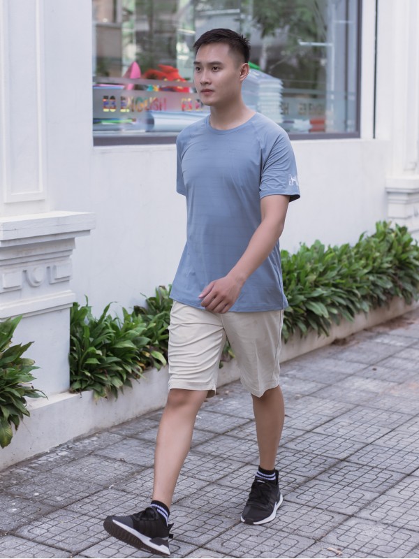 Áo thun nam thể thao Ghi XXL