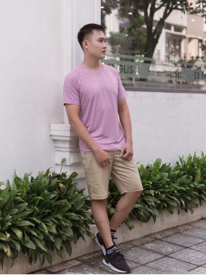 Áo thun nam thể thao Hồng Tím M