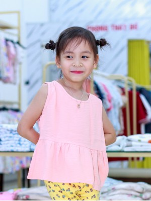 Áo sát nách Trẻ em Hồng 120
