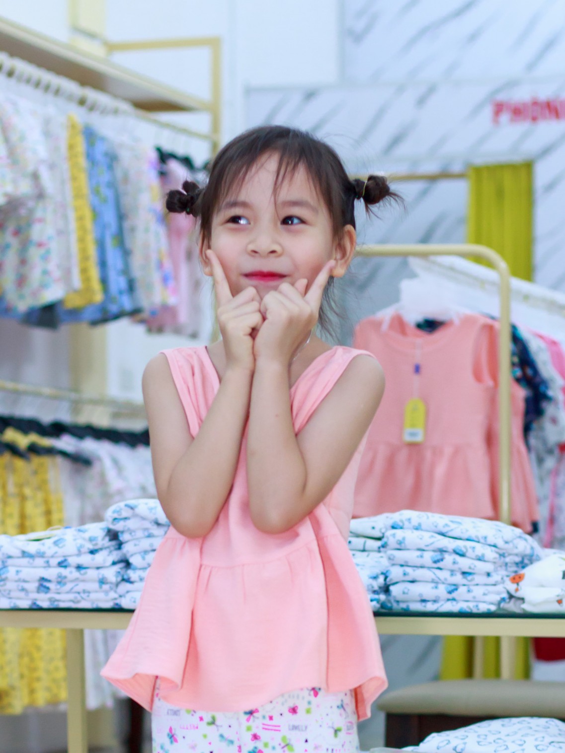 Áo sát nách Trẻ em Hồng 130