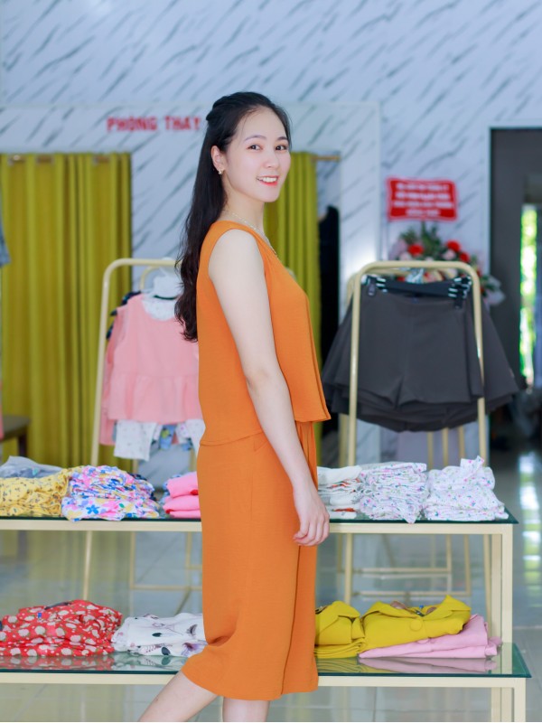 Bộ đũi sát nách người lớn Vàng Size L