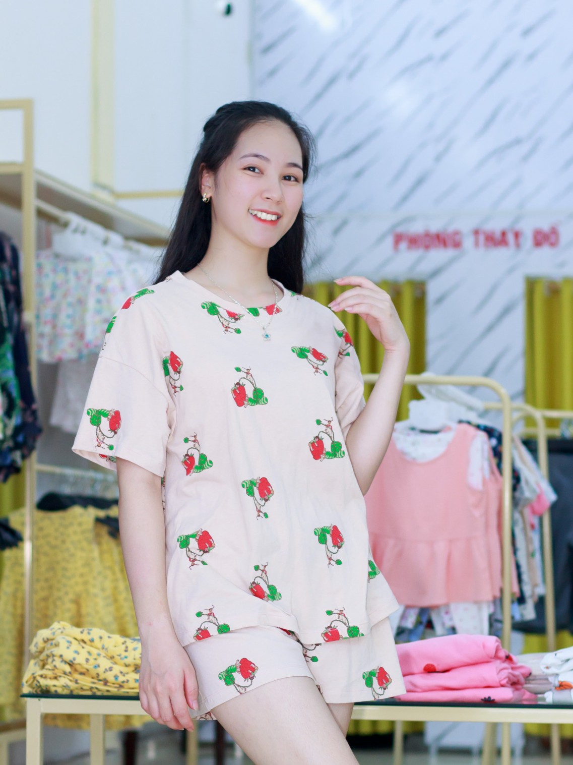 Đồ bộ người lớn cây dâu M