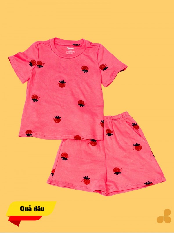 Bộ đồ trẻ em quả quả dâu Size 110