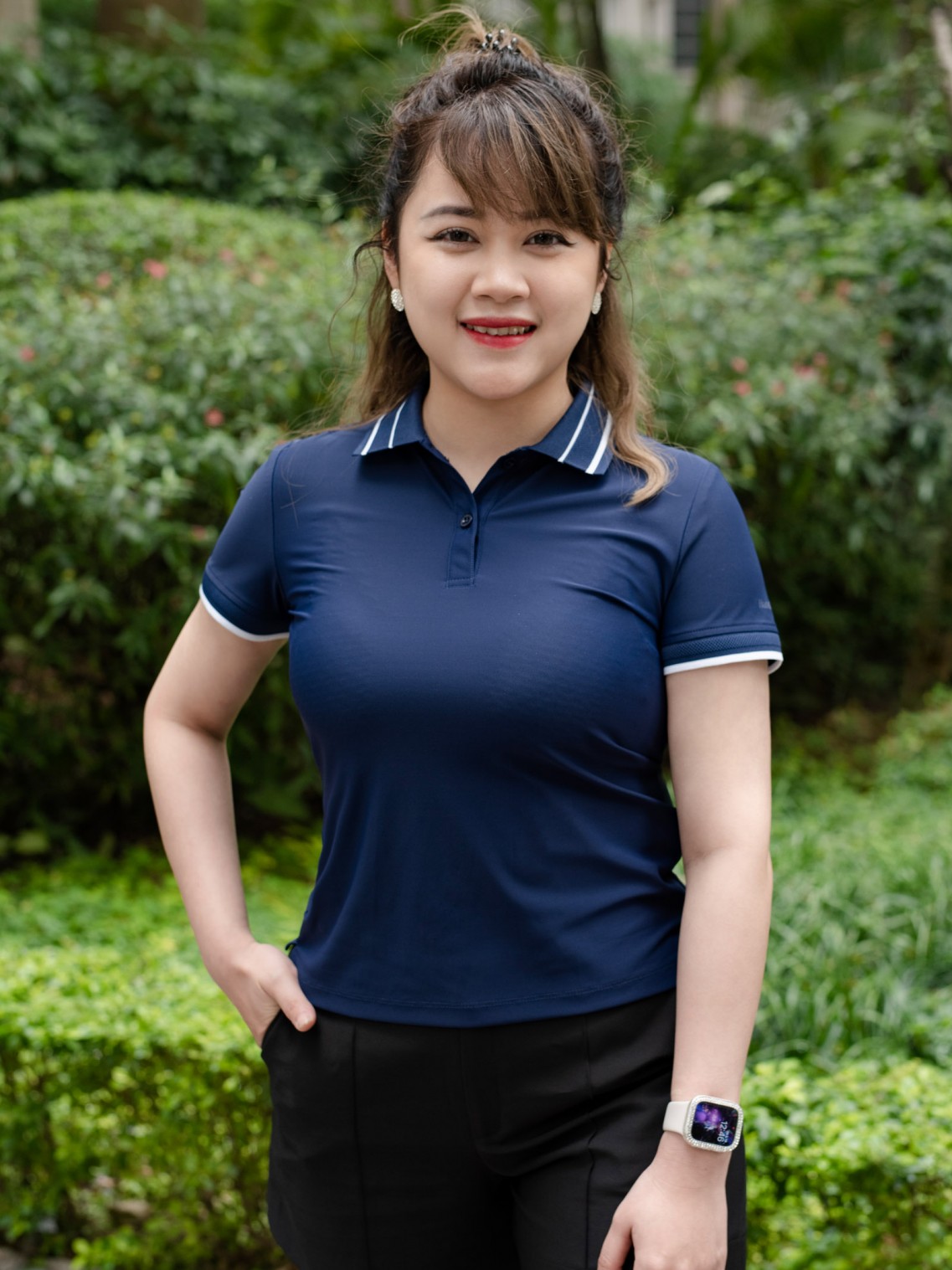 Áo Polo Nữ Coolmax Navy XL