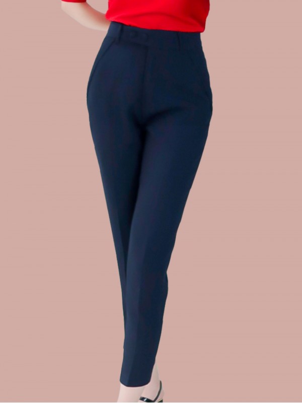 Quần ống côn 2 cúc Xanh than XL