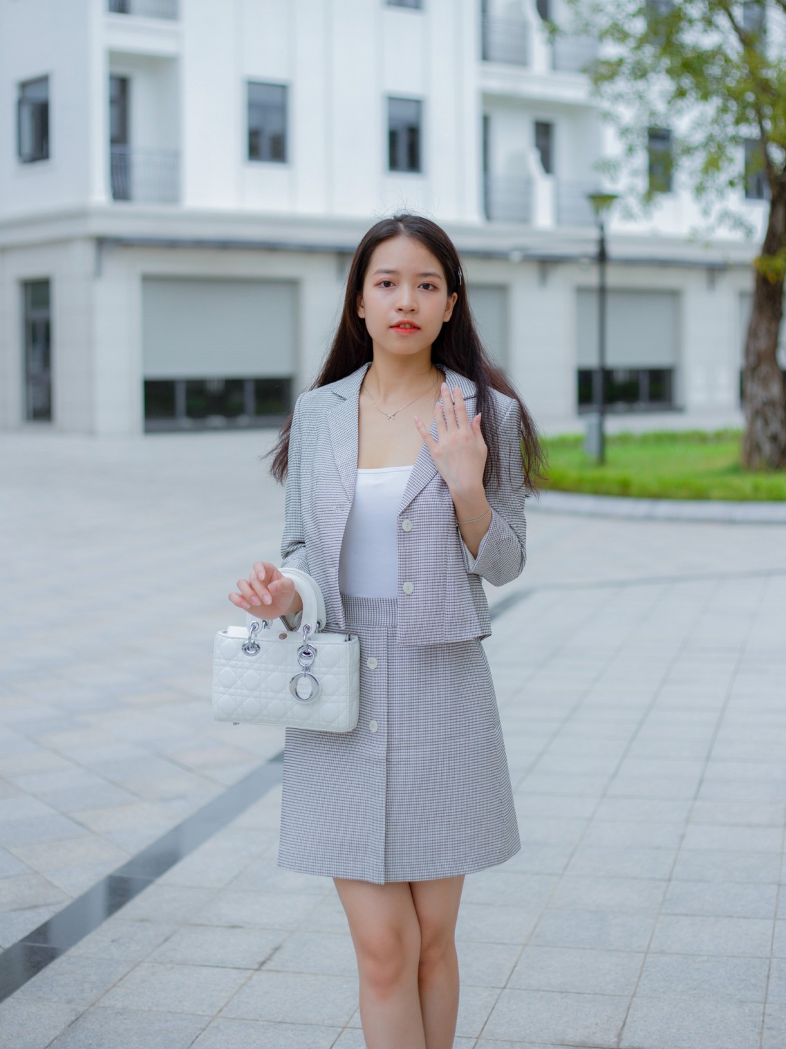 Chân váy Limen Dáng A Sọc Trắng S