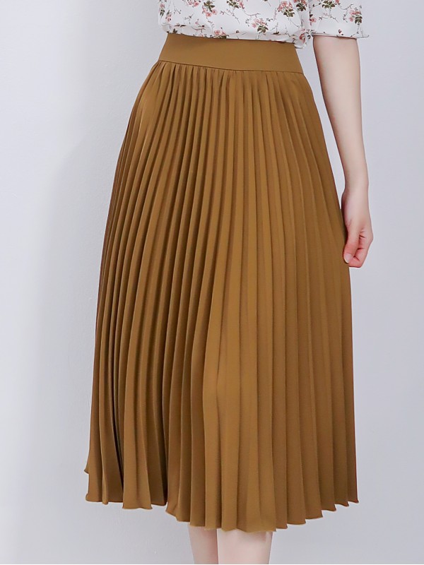 Chân váy Xếp ly Vàng bò M