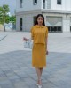 Set váy cổ tròn Vàng L