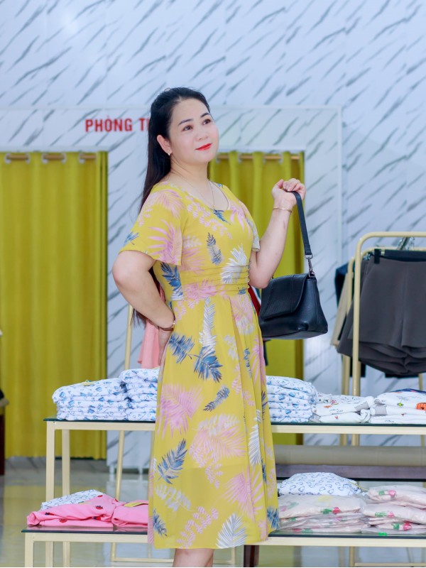 Váy Maxi cánh tiên Vàng L