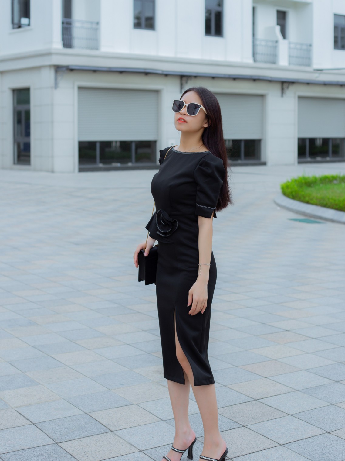 Váy peplum Body Đen XL