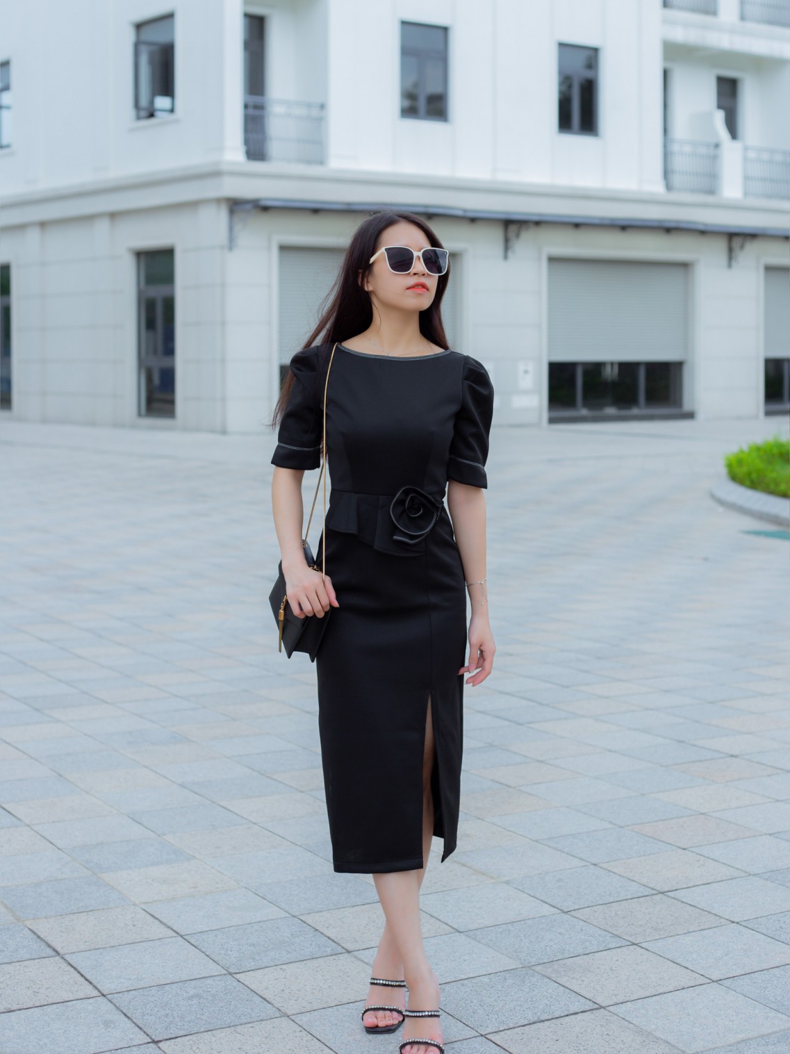 Váy peplum Body Đen XL