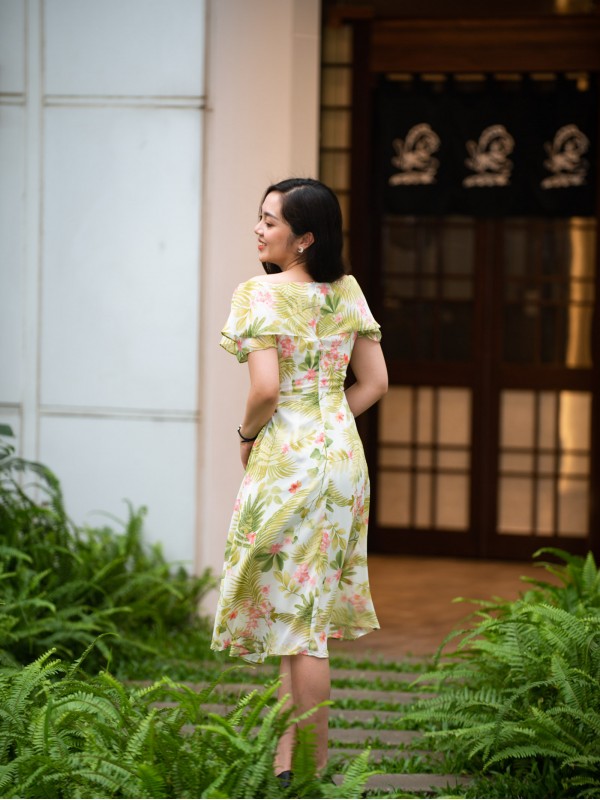 Váy trễ vai Xanh lá S